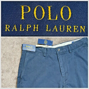 NEW WT Polo Ralph Lauren Men's 32 X 30 Classic Fit Navy Blue Chinos Flat Front